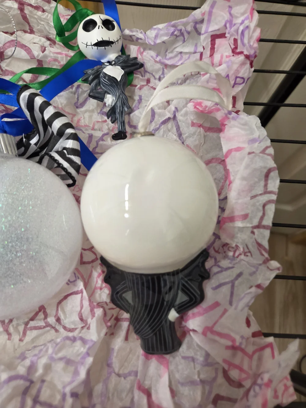 Jack Skellington, Barrel Ornament Accessory - White & Black